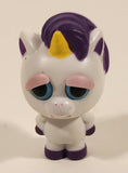 2018 Jazwares Feisty Pets Mini Misfits Glenda Glitterpoop Unicorn 1 7/8" Toy Figure with Moving Mouth and Eyes Including Yellow Carrier Crate