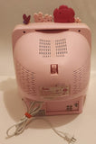 2007 Mattel Barbie Pink 13" CRT TV with Flowers and Butterflies Model BAR322