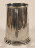 Vintage Fine British Pewter Sheffield England The Rose & Crowns Edmonton's Original English Pub Dan C. Metal Beer Mug Cup with Glass Bottom