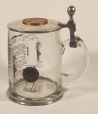 Rare Rastal Molson 1786-1986 200th Annivesary Founder John Molson Clear Glass Beer Mug with Metal Lid