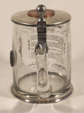 Rare Rastal Molson 1786-1986 200th Annivesary Founder John Molson Clear Glass Beer Mug with Metal Lid