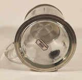 Rare Rastal Molson 1786-1986 200th Annivesary Founder John Molson Clear Glass Beer Mug with Metal Lid