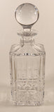 Antique Traditional Cut Glass Heavy Whiskey Bourbon Decanter Bottle