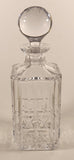 Antique Traditional Cut Glass Heavy Whiskey Bourbon Decanter Bottle