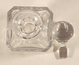 Antique Traditional Cut Glass Heavy Whiskey Bourbon Decanter Bottle