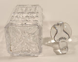 Antique Traditional Cut Glass Heavy Whiskey Bourbon Decanter Bottle