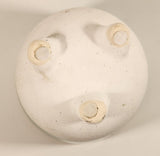 Grayson Lane Round Green and White Tri Footed Glazed Ceramic Pottery Indoor Outdoor Planter