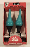 Rare Vintage 1960s Debonair Candles Stylites Tear Drop Candle with Metal Holder New in Box