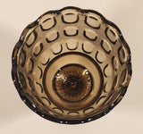 Vintage EO Brody Co M4200 Cleveland Ohio U.S.A. 6" Thumbprint Light Brown Glass Pedestal Compote Candy Dish