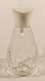 Vintage Twinpak Clear Glass Syrup Pouring Bottle with White Plastic Lid