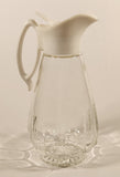 Vintage Twinpak Clear Glass Syrup Pouring Bottle with White Plastic Lid