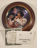 1995 Bradford Exchange Elvis Presley The King Collector Plate in Wood Frame with Certificate