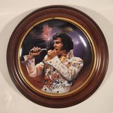 1995 Bradford Exchange Elvis Presley The King Collector Plate in Wood Frame with Certificate