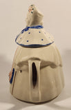 Vintage 1940s Granny Ann USA White and Blue Grandma Tea Pot with Lid