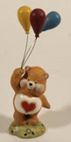 Vintage American Greetings Care Bears Tenderheart Ceramic Figurine Holding 3 Balloons