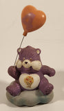 Vintage American Greetings Care Bears Share Bear Purple Ceramic Figurine with #4 Balloon