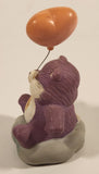 Vintage American Greetings Care Bears Share Bear Purple Ceramic Figurine with #4 Balloon