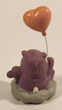 Vintage American Greetings Care Bears Share Bear Purple Ceramic Figurine with #4 Balloon