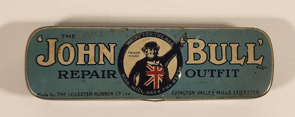 Antique The 'John Bull' Tyres Repair Outfit Tin Metal Container with Some Contents