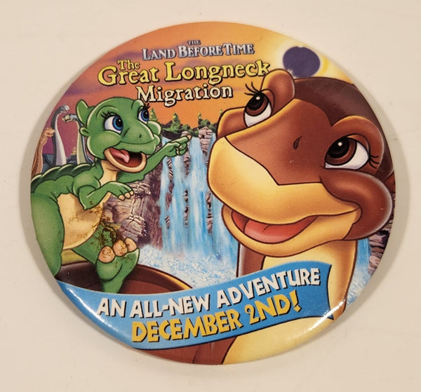 2003 Universal Studios The Land Before Time The Great Longneck Migration An All-New Adventure December 2nd! 3" Button Pin