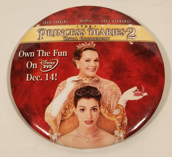 2004 Walt Disney The Princess Diaries 2 Royal Engagement DVD Movie Film Release 3" Button Pin