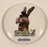 2004 DreamWorks Home Entertainment Shrek 2 Donkey On DVD & Video Friday November 5 2 1/2" Button Pin