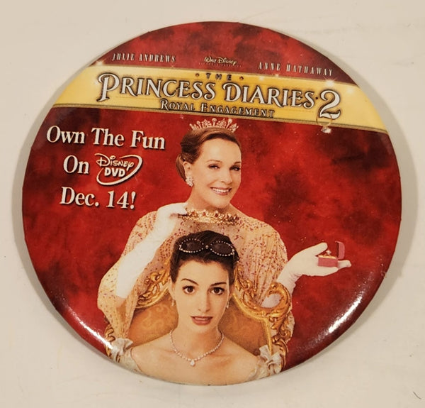 2004 Walt Disney The Princess Diaries 2 Royal Engagement DVD Movie Film Release 3" Button Pin