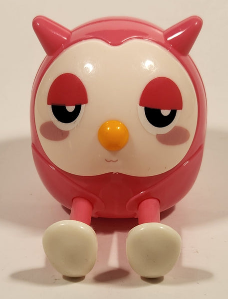 Greenbrier International Sitting Pink and White Owl 3 1/8" Plastic Coin Bank and Phone Stand Holder