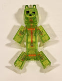 Clear Green Dog 3" Tall Plastic Poseable Figure with Suction Cup Hands and Feet
