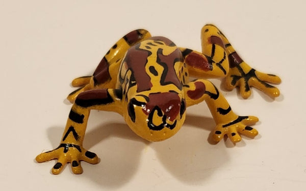 1995 Atelopus Varius Brown and Tan Harlequin Toad Clown Frog 2" PVC Toy Figure