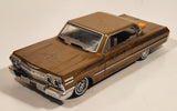 2005 Lowrider Magazine FunRise 1963 Chevy Impala Brown 1/24 Scale Die Cast Toy Car Vehicle With Adjustable Axles and Sound