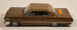 2005 Lowrider Magazine FunRise 1963 Chevy Impala Brown 1/24 Scale Die Cast Toy Car Vehicle With Adjustable Axles and Sound