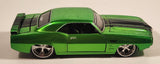 Maisto Pro Rodz 1969 Pontiac Firebird Metallic Green with Black Strip 1/24 Scale Die Cast Toy Car Vehicle With Opening Doors Hood Trunk