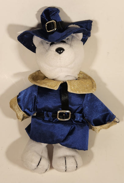 Protech Angelic Beans White Bear Wearing Blue Outfit 8" Stuffed Plush Toy