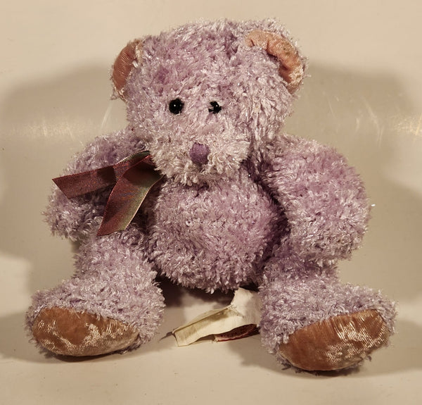 Russ Berrie & Co Sparkles Teddy Bear Lilac Purple Light Pink  9" Stuffed Plush Toy