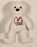 MTY International Safeway Because I Care White Teddy Bear 8" Stuffed Plush Toy