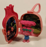 2022 McDonald's DWA DreamWorks All Stars Trolls Poppy PVC Toy Figure and Plastic Storage Case Clip On
