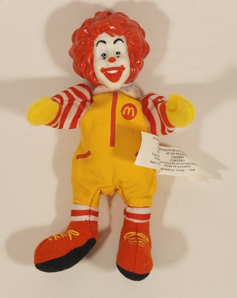 McDonald's Ronald McDonald 6" Stuffed Plush Toy Finger Puppet with Hard Plastic Head