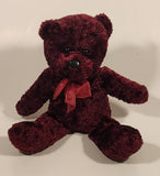 Ruby Red Teddy Bear with Bow 7 1/2" Stuffed Plush Toy