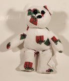 White Teddy Bear with Red and Green Christmas Presents 7" Stuffed Plush Toy