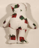 White Teddy Bear with Red and Green Christmas Presents 7" Stuffed Plush Toy