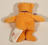 2004 McDonald's Ty Teanie Beanie Baby 'Happy Meal The Bear Toy' Orange 5" Stuffed Plush Toy