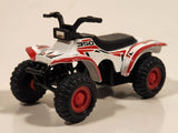 Maisto 350 Quad ATV 4 Wheeler White and Red Pullback Die Cast Toy All Terrain Vehicle