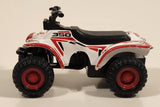 Maisto 350 Quad ATV 4 Wheeler White and Red Pullback Die Cast Toy All Terrain Vehicle