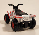 Maisto 350 Quad ATV 4 Wheeler White and Red Pullback Die Cast Toy All Terrain Vehicle