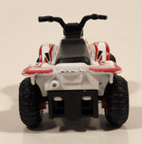 Maisto 350 Quad ATV 4 Wheeler White and Red Pullback Die Cast Toy All Terrain Vehicle