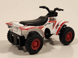 Maisto 350 Quad ATV 4 Wheeler White and Red Pullback Die Cast Toy All Terrain Vehicle