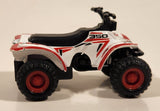 Maisto 350 Quad ATV 4 Wheeler White and Red Pullback Die Cast Toy All Terrain Vehicle