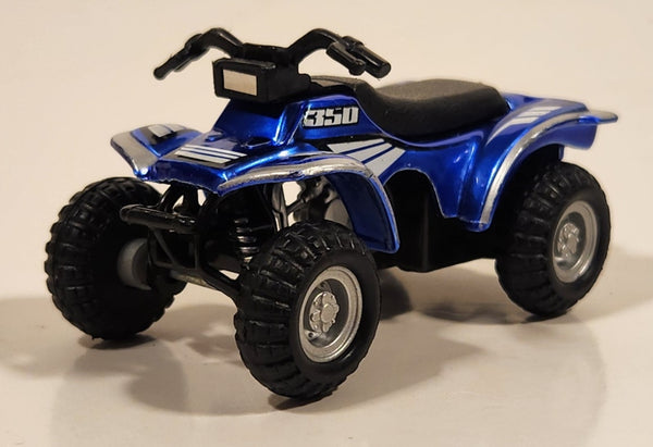 Maisto 350 Quad ATV 4 Wheeler Blue Pullback Die Cast Toy All Terrain Vehicle