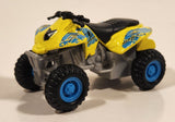 Maisto Racing Quad ATV 4 Wheeler Vonham Yellow Pullback Die Cast Toy All Terrain Vehicle